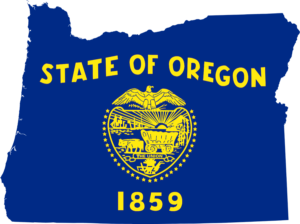 Oregon State Flag_Map Image For News Post Detailing Oregon's Passage of A Bill To Alter Remote Notarization Standards in the State