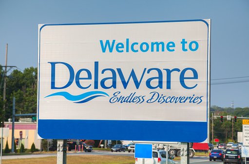 Image Of The Delaware Welcoming Sign